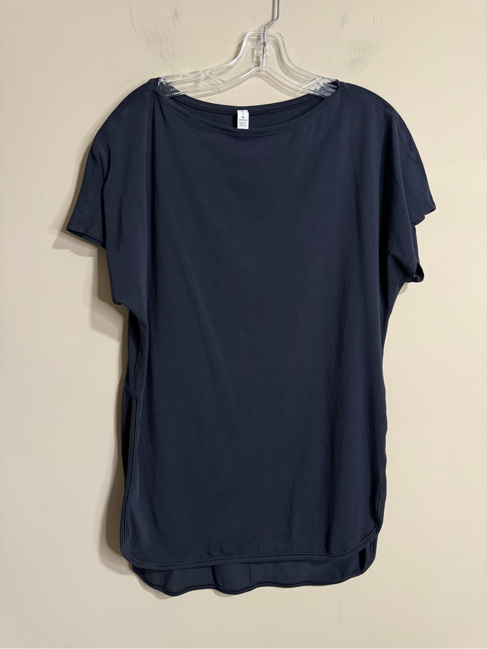 Lululemon Side Story Tee Black Pima Cotton Loose Fit Size 6